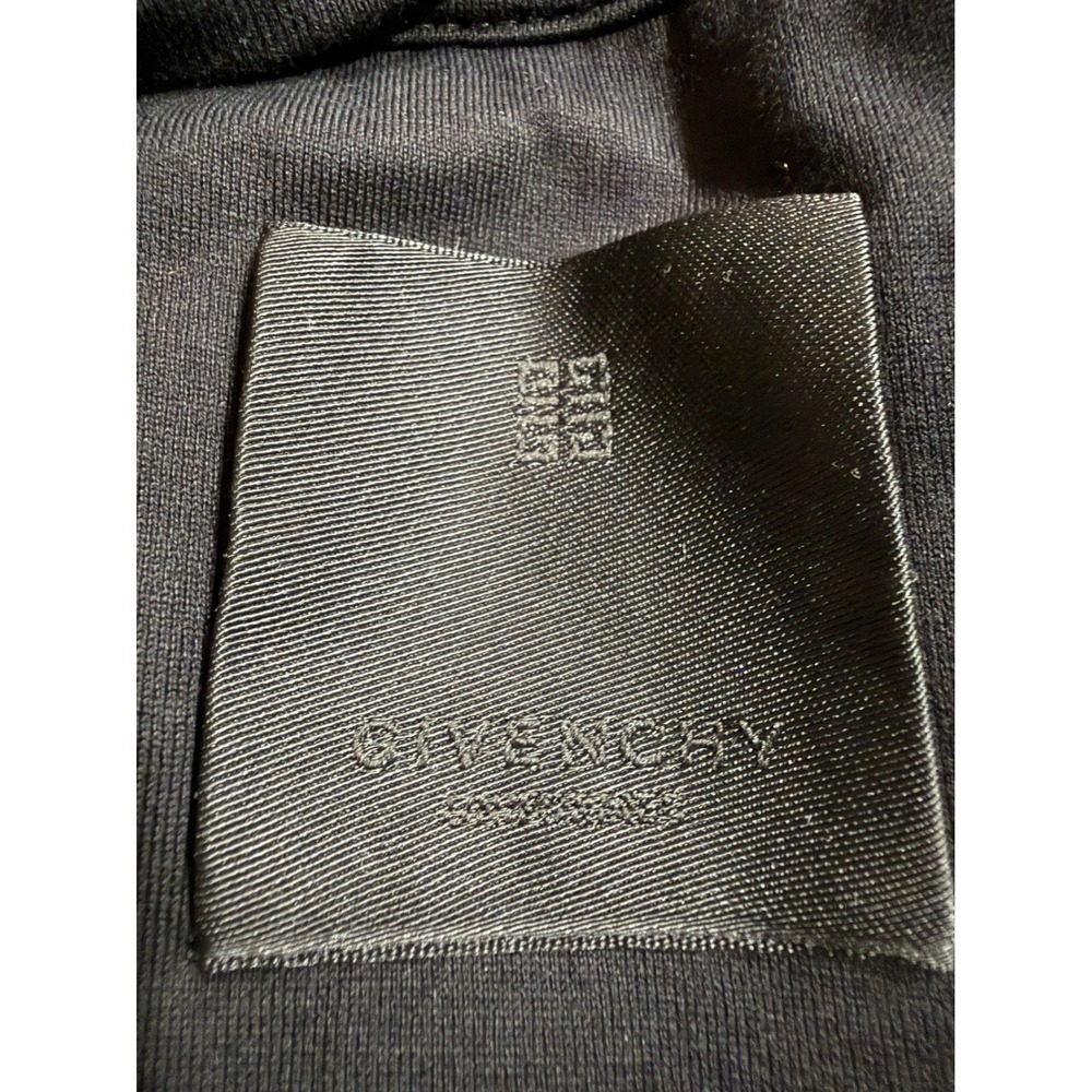 Givenchy Black Mock Neck Short Sleeve‎ T Shirt Top Logo Detail Size S - Picture 4 of 7